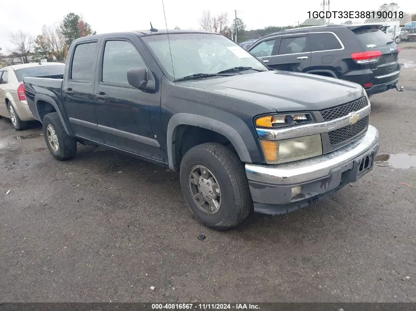 2008 Chevrolet Colorado Lt VIN: 1GCDT33E388190018 Lot: 40816567