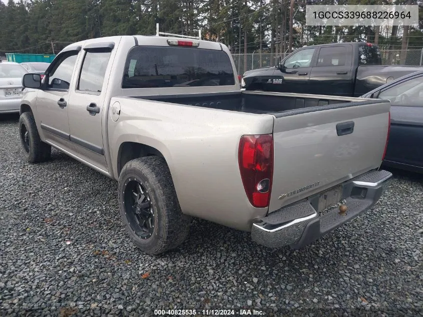 2008 Chevrolet Colorado Lt VIN: 1GCCS339688226964 Lot: 40825535