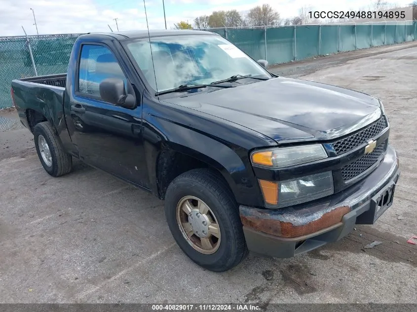 2008 Chevrolet Colorado Ls VIN: 1GCCS249488194895 Lot: 40829017