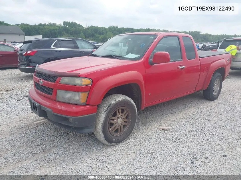 2009 Chevrolet Colorado Lt VIN: 1GCDT19EX98122490 Lot: 40066413