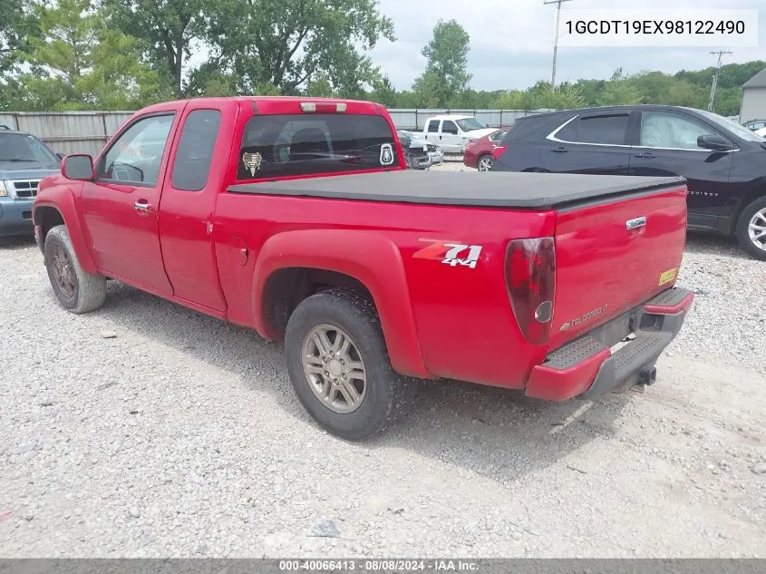 1GCDT19EX98122490 2009 Chevrolet Colorado Lt