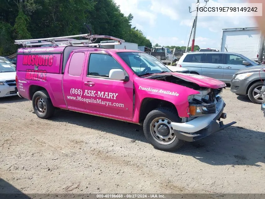 2009 Chevrolet Colorado Work Truck VIN: 1GCCS19E798149242 Lot: 40196668