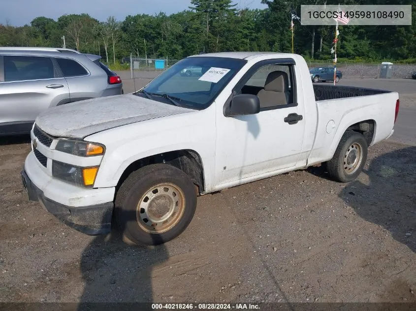 2009 Chevrolet Colorado Work Truck VIN: 1GCCS149598108490 Lot: 40218246