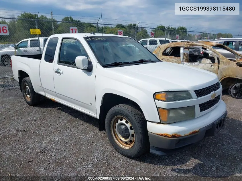 1GCCS199398115480 2009 Chevrolet Colorado Work Truck