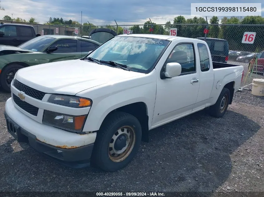 1GCCS199398115480 2009 Chevrolet Colorado Work Truck