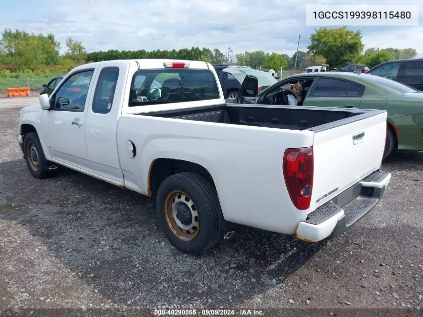 1GCCS199398115480 2009 Chevrolet Colorado Work Truck