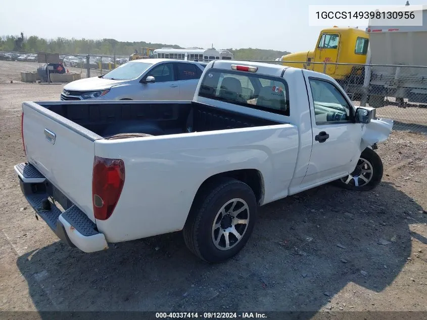 2009 Chevrolet Colorado Work Truck VIN: 1GCCS149398130956 Lot: 40337414