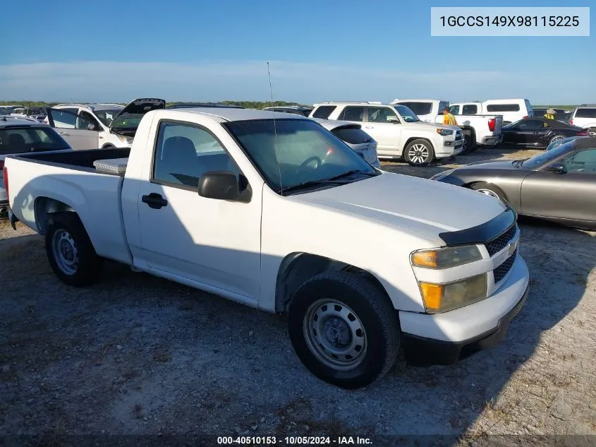 2009 Chevrolet Colorado VIN: 1GCCS149X98115225 Lot: 40510153