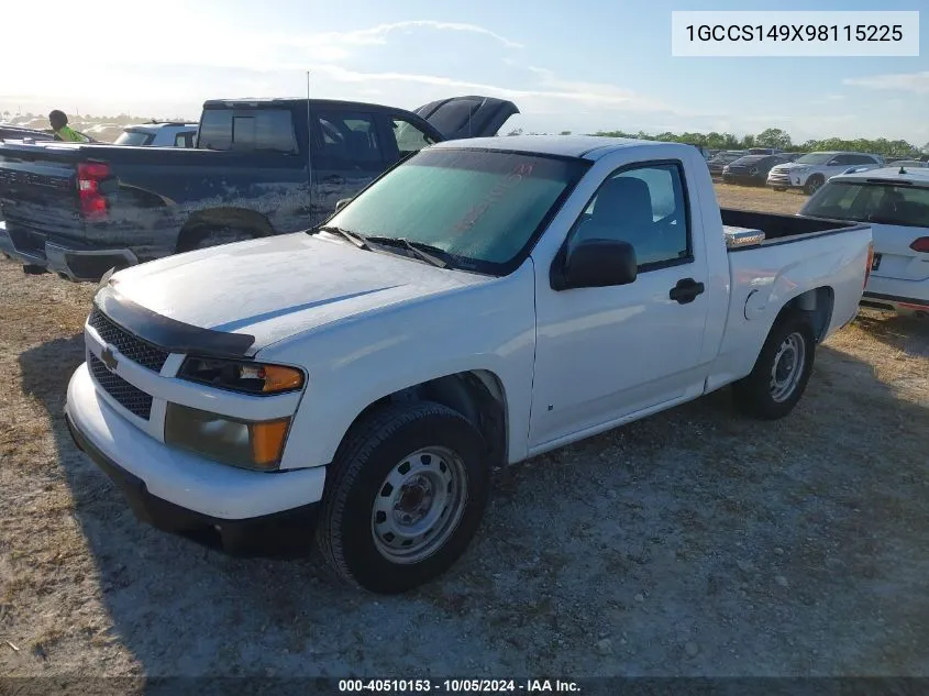 2009 Chevrolet Colorado VIN: 1GCCS149X98115225 Lot: 40510153