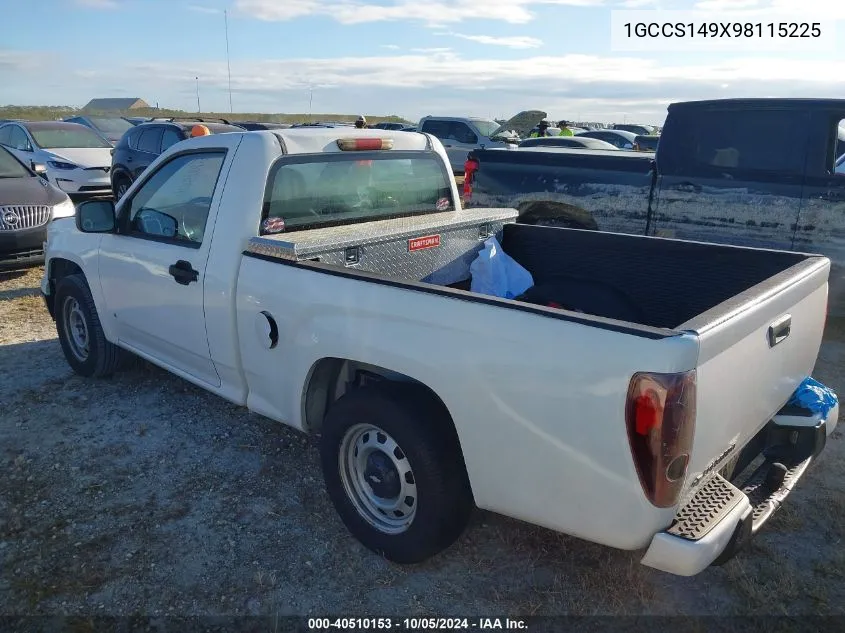 1GCCS149X98115225 2009 Chevrolet Colorado