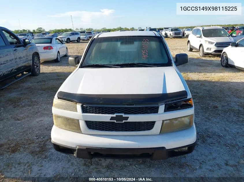 2009 Chevrolet Colorado VIN: 1GCCS149X98115225 Lot: 40510153