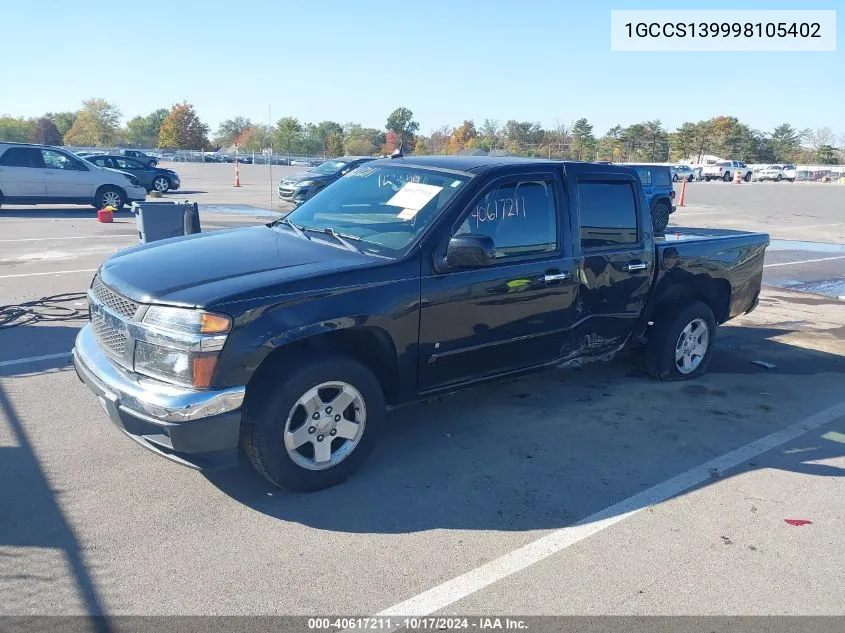 1GCCS139998105402 2009 Chevrolet Colorado Lt