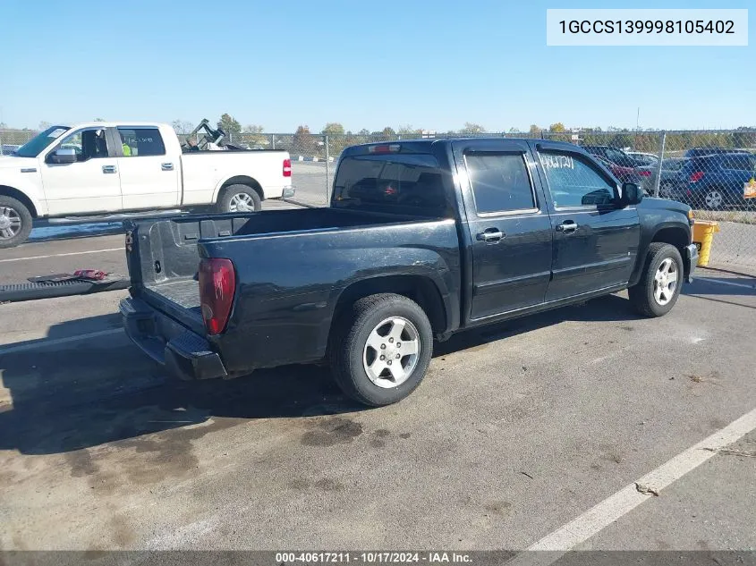 2009 Chevrolet Colorado Lt VIN: 1GCCS139998105402 Lot: 40617211