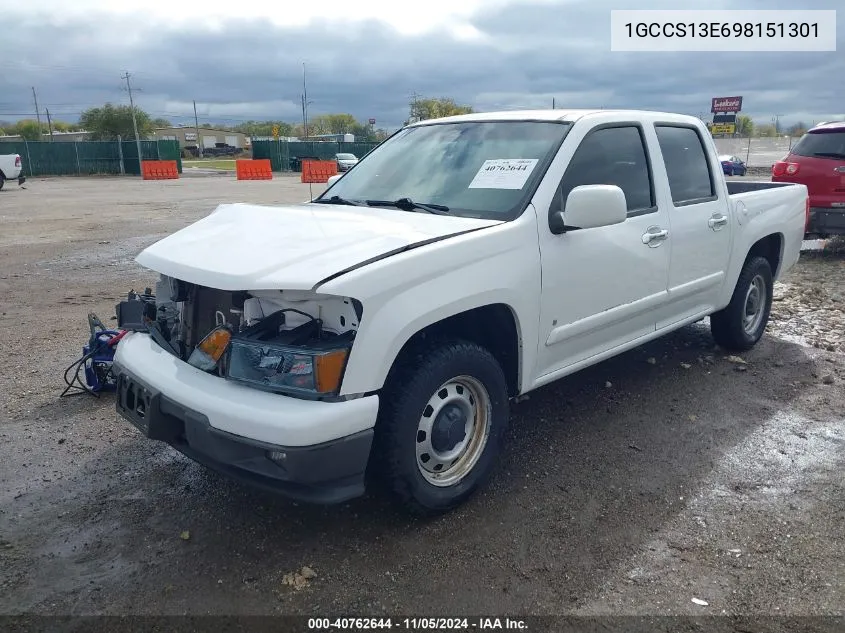 2009 Chevrolet Colorado Lt VIN: 1GCCS13E698151301 Lot: 40762644