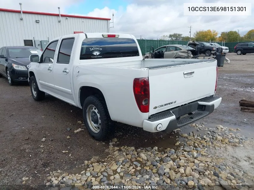 2009 Chevrolet Colorado Lt VIN: 1GCCS13E698151301 Lot: 40762644