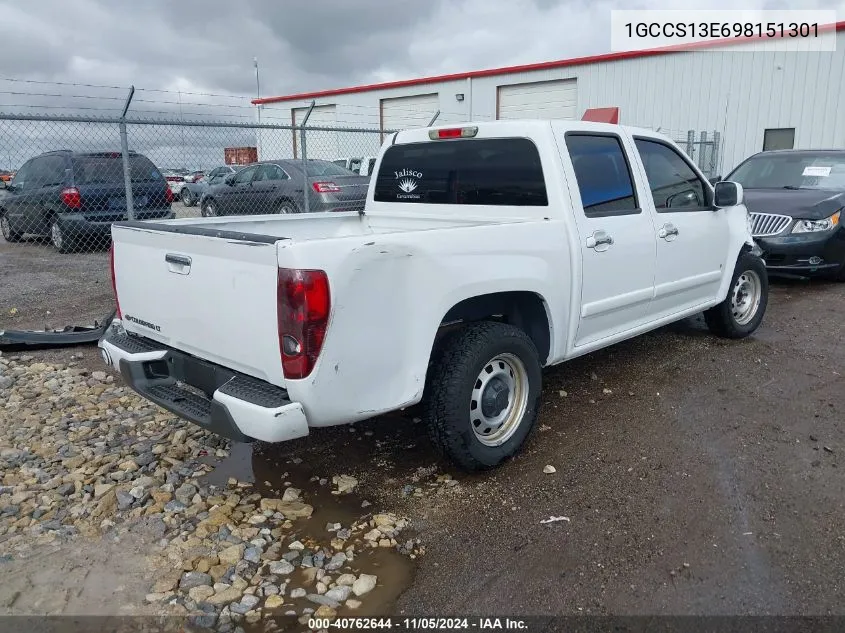 2009 Chevrolet Colorado Lt VIN: 1GCCS13E698151301 Lot: 40762644