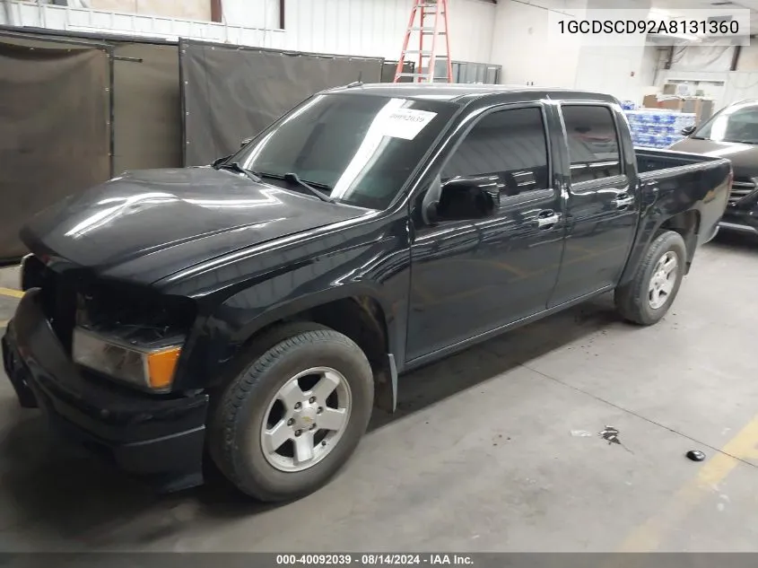 2010 Chevrolet Colorado 1Lt VIN: 1GCDSCD92A8131360 Lot: 40092039