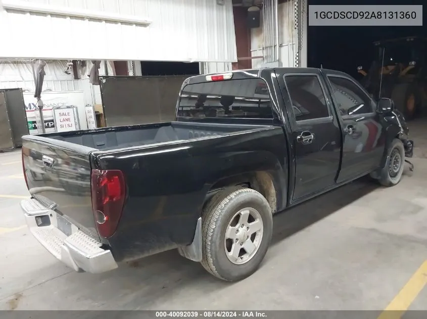 1GCDSCD92A8131360 2010 Chevrolet Colorado 1Lt