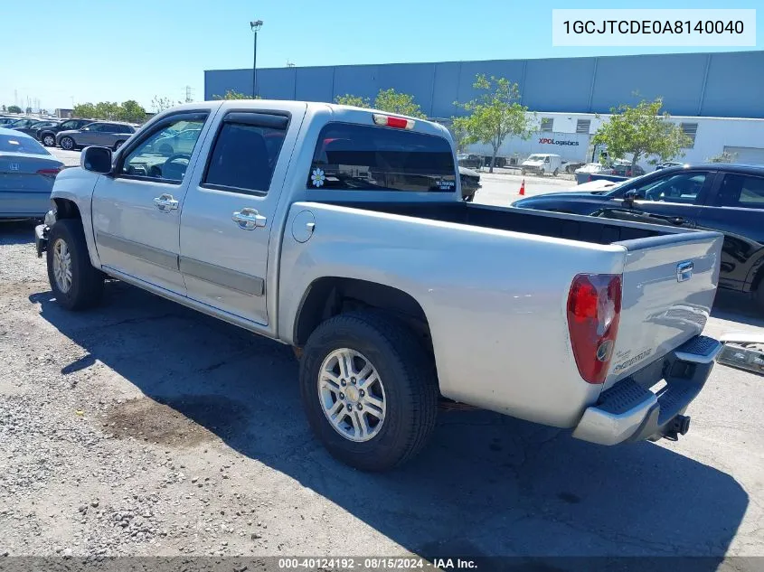 2010 Chevrolet Colorado 1Lt VIN: 1GCJTCDE0A8140040 Lot: 40124192