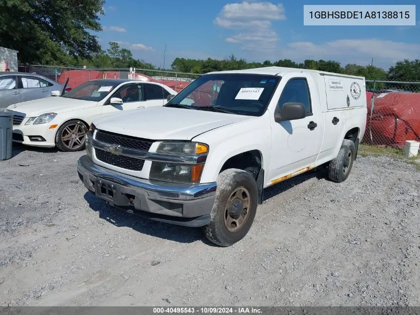 2010 Chevrolet Colorado Work Truck VIN: 1GBHSBDE1A8138815 Lot: 40495543