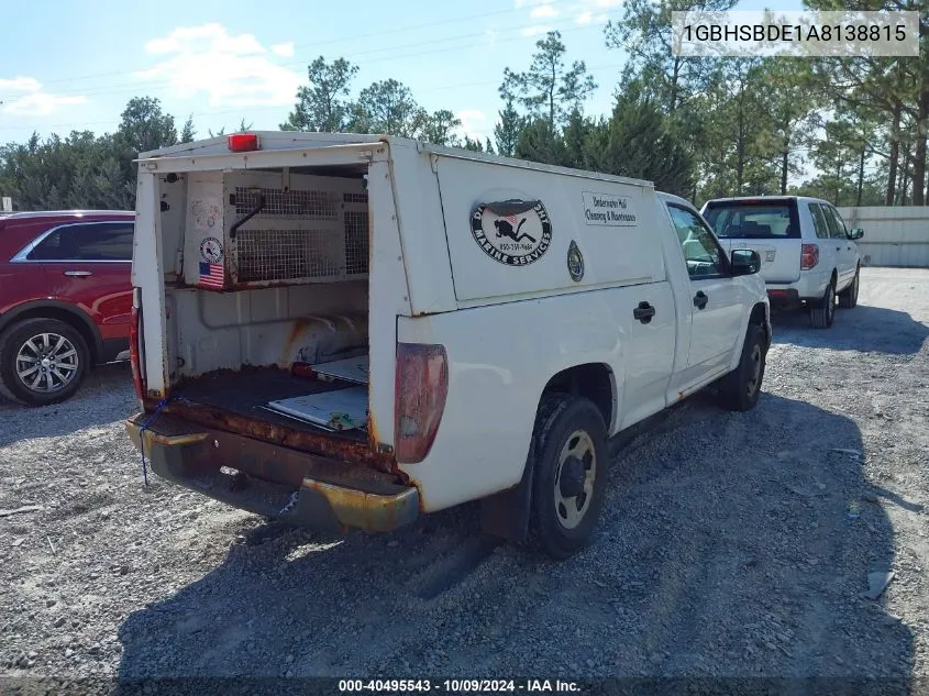 2010 Chevrolet Colorado Work Truck VIN: 1GBHSBDE1A8138815 Lot: 40495543