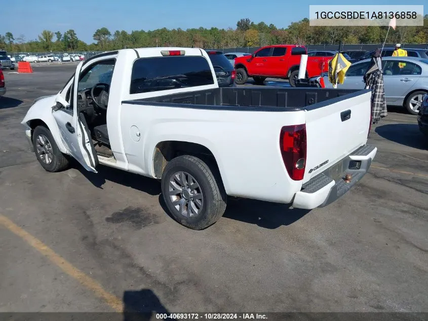 2010 Chevrolet Colorado Work Truck VIN: 1GCCSBDE1A8136858 Lot: 40693172