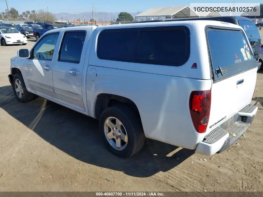 2010 Chevrolet Colorado Lt VIN: 1GCDSCDE5A8102576 Lot: 40807700