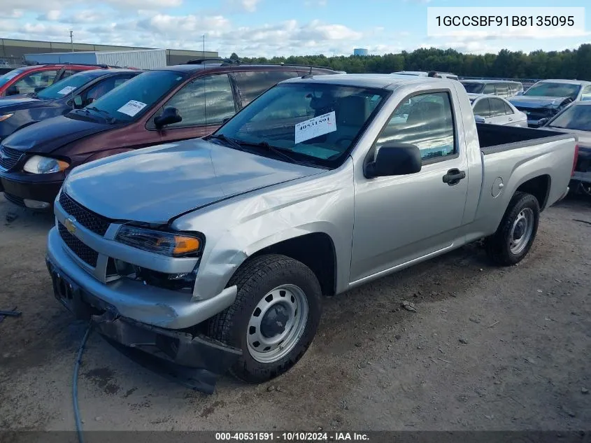 2011 Chevrolet Colorado Work Truck VIN: 1GCCSBF91B8135095 Lot: 40531591