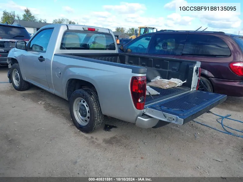 2011 Chevrolet Colorado Work Truck VIN: 1GCCSBF91B8135095 Lot: 40531591