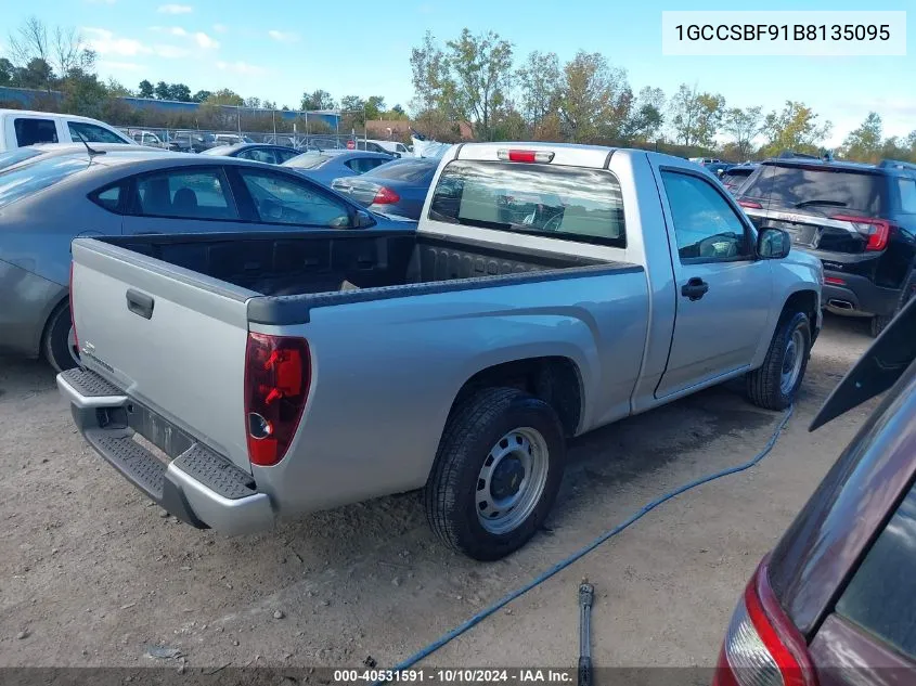 2011 Chevrolet Colorado Work Truck VIN: 1GCCSBF91B8135095 Lot: 40531591