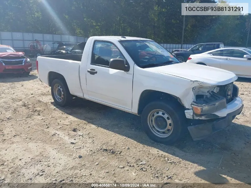 1GCCSBF93B8131291 2011 Chevrolet Colorado Work Truck