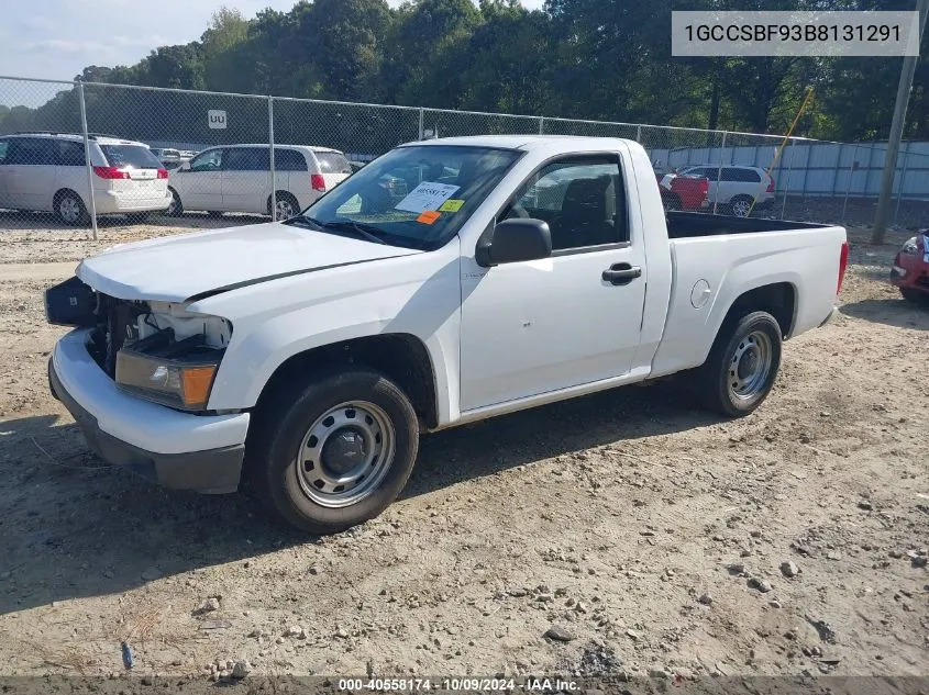 2011 Chevrolet Colorado Work Truck VIN: 1GCCSBF93B8131291 Lot: 40558174