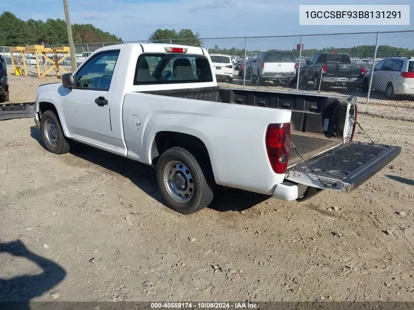 2011 Chevrolet Colorado Work Truck VIN: 1GCCSBF93B8131291 Lot: 40558174