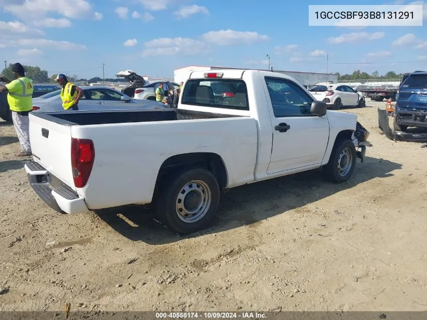 1GCCSBF93B8131291 2011 Chevrolet Colorado Work Truck