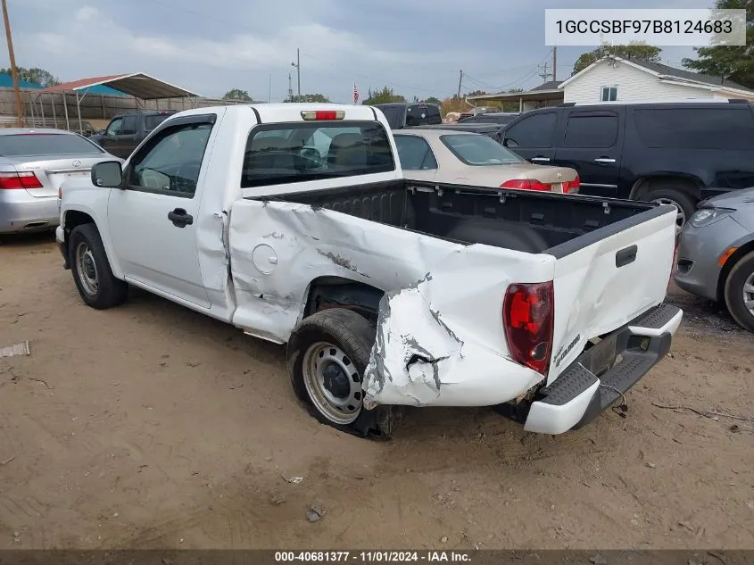 1GCCSBF97B8124683 2011 Chevrolet Colorado Work Truck