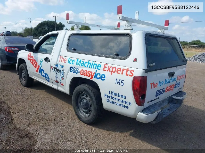 2011 Chevrolet Colorado Work Truck VIN: 1GCCSBF95B8122446 Lot: 40691784