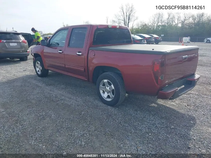 2011 Chevrolet Colorado 1Lt VIN: 1GCDSCF95B8114261 Lot: 40845381