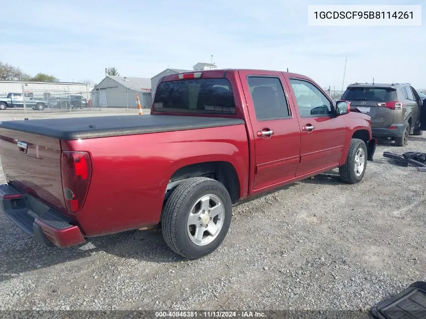 2011 Chevrolet Colorado 1Lt VIN: 1GCDSCF95B8114261 Lot: 40845381