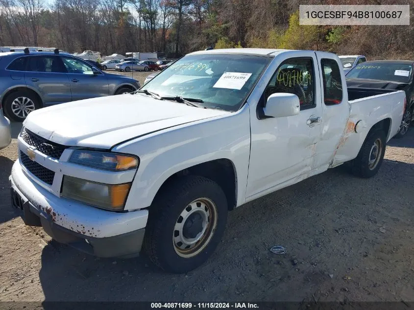 2011 Chevrolet Colorado Work Truck VIN: 1GCESBF94B8100687 Lot: 40871699