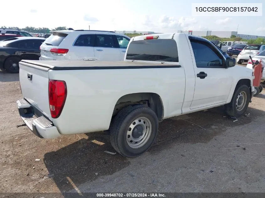 2012 Chevrolet Colorado Work Truck VIN: 1GCCSBF90C8157042 Lot: 39948702