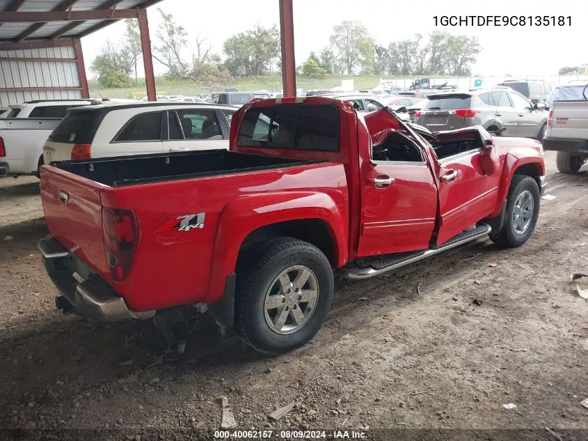 2012 Chevrolet Colorado 2Lt VIN: 1GCHTDFE9C8135181 Lot: 40062157