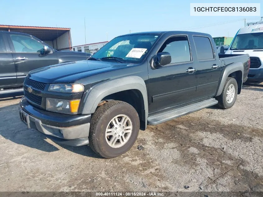 2012 Chevrolet Colorado 1Lt VIN: 1GCHTCFE0C8136083 Lot: 40111124