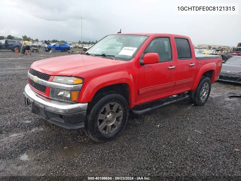 1GCHTDFE0C8121315 2012 Chevrolet Colorado 2Lt