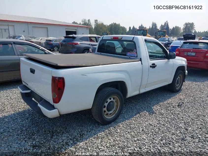 2012 Chevrolet Colorado Work Truck VIN: 1GCCSBF96C8161922 Lot: 40267104