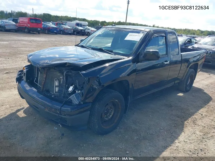 2012 Chevrolet Colorado Work Truck VIN: 1GCESBF93C8122634 Lot: 40284973