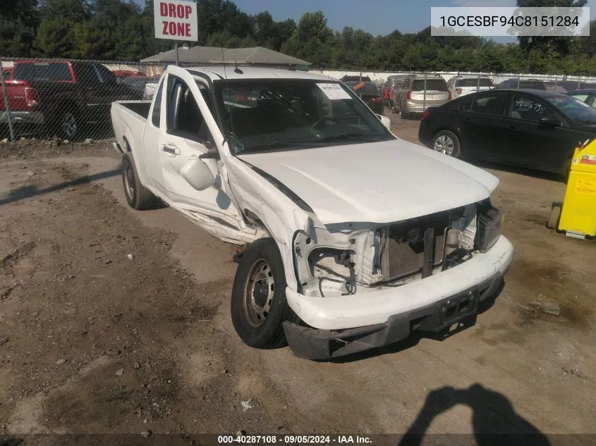 2012 Chevrolet Colorado Work Truck VIN: 1GCESBF94C8151284 Lot: 40287108