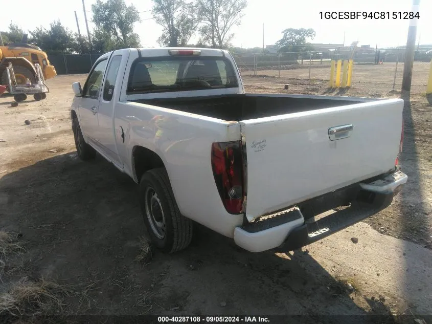 1GCESBF94C8151284 2012 Chevrolet Colorado Work Truck