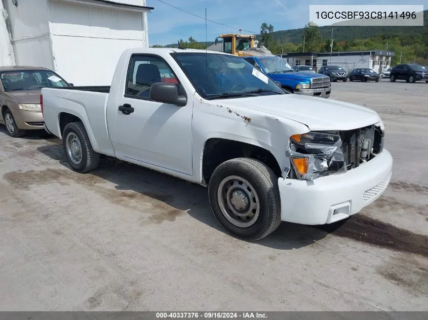 2012 Chevrolet Colorado Work Truck VIN: 1GCCSBF93C8141496 Lot: 40337376