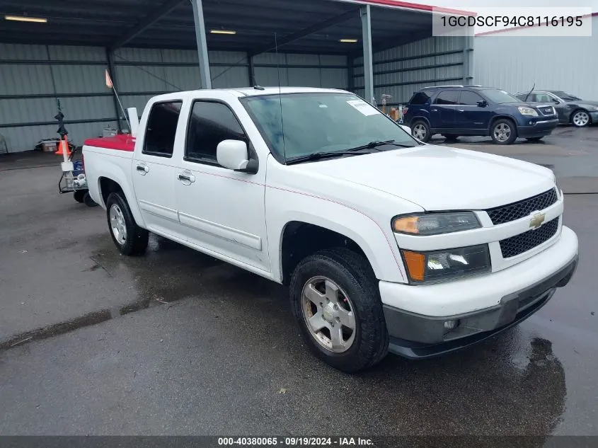 1GCDSCF94C8116195 2012 Chevrolet Colorado 1Lt