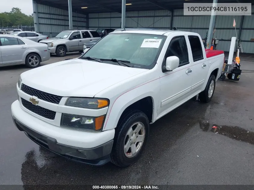 1GCDSCF94C8116195 2012 Chevrolet Colorado 1Lt